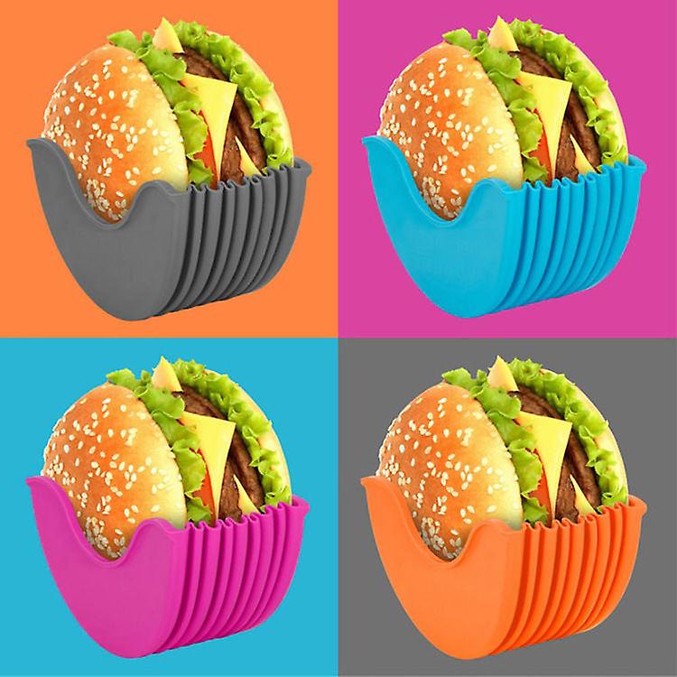 4pcs Hamburger Buns Fixed Box Burger Halter Sandwichhalter Wiederverwendbar