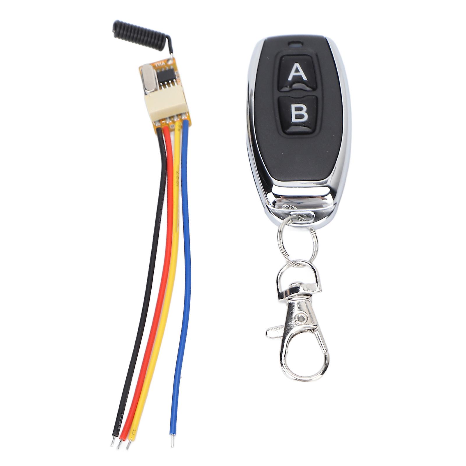 Mini Remote Relay 433MHz Learning Wireless RF Transmitter Receiver Switch for Access Control System DC 3.7V‑12V