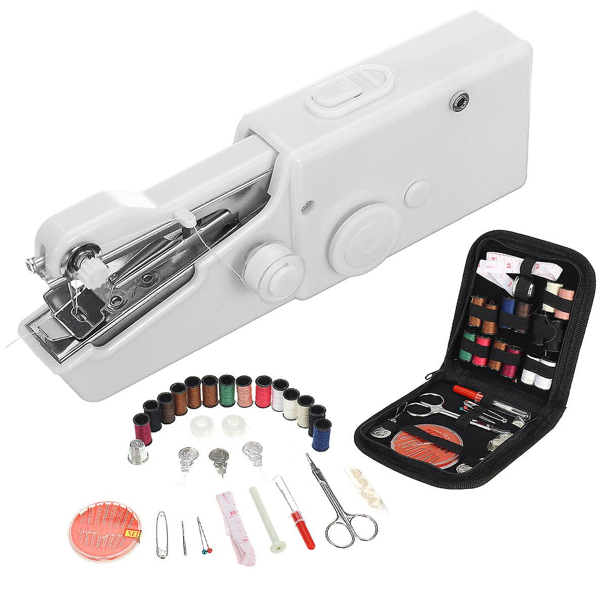 بدون بطارية مجموعة خياطة كهربائية محمولة باليد ماكينة خياطة محمولة باليد وردي / أسود / أبيض