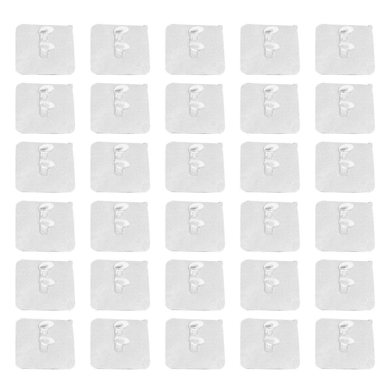 30Pcs Plug Hook Multifunctional Punch Free Reliable Plug Storage Hook for Kitchen Bathroom Bedroom