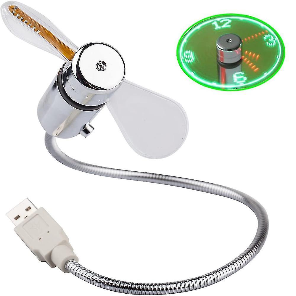 New Usb Clock Fan With Real Time Clock Display Function,