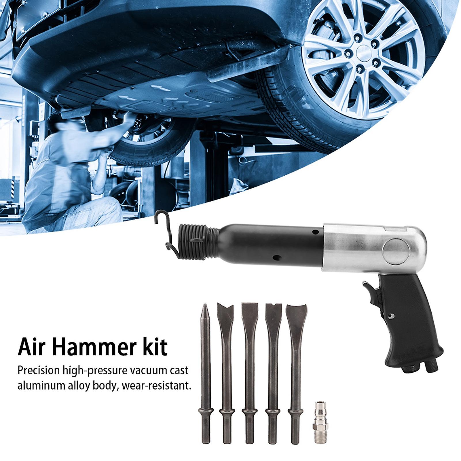 250mm Heavy Duty Air Compressor Pneumatic Hammer with Chisel Bits Tool Kit