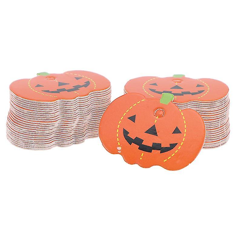 100pcs Halloween Pumpkin Hanging Tags