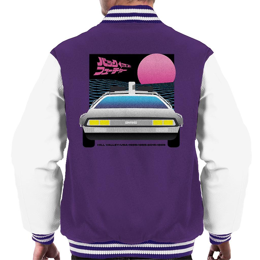 Tilbage til fremtiden Delorean Sunset Mænds Varsity Jacket