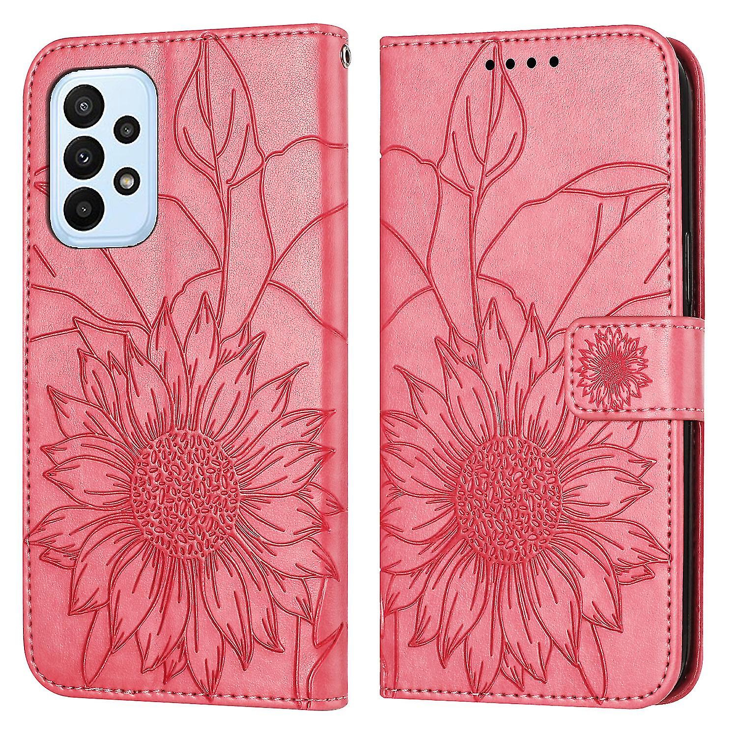 Sunflower Engraved Wallet Style Flip Case For Samsung A32 4g Multi-functionality Elegance Full Protection Cover