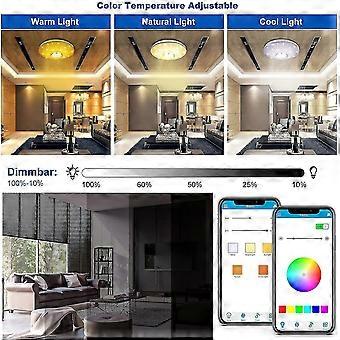Plafoniera LED 56W Con Bluetooth E Luci RGB - Lampada Soffitto Dimmerabile Con Altoparlante E Telecomando Per Camera Bambini - Foto 3