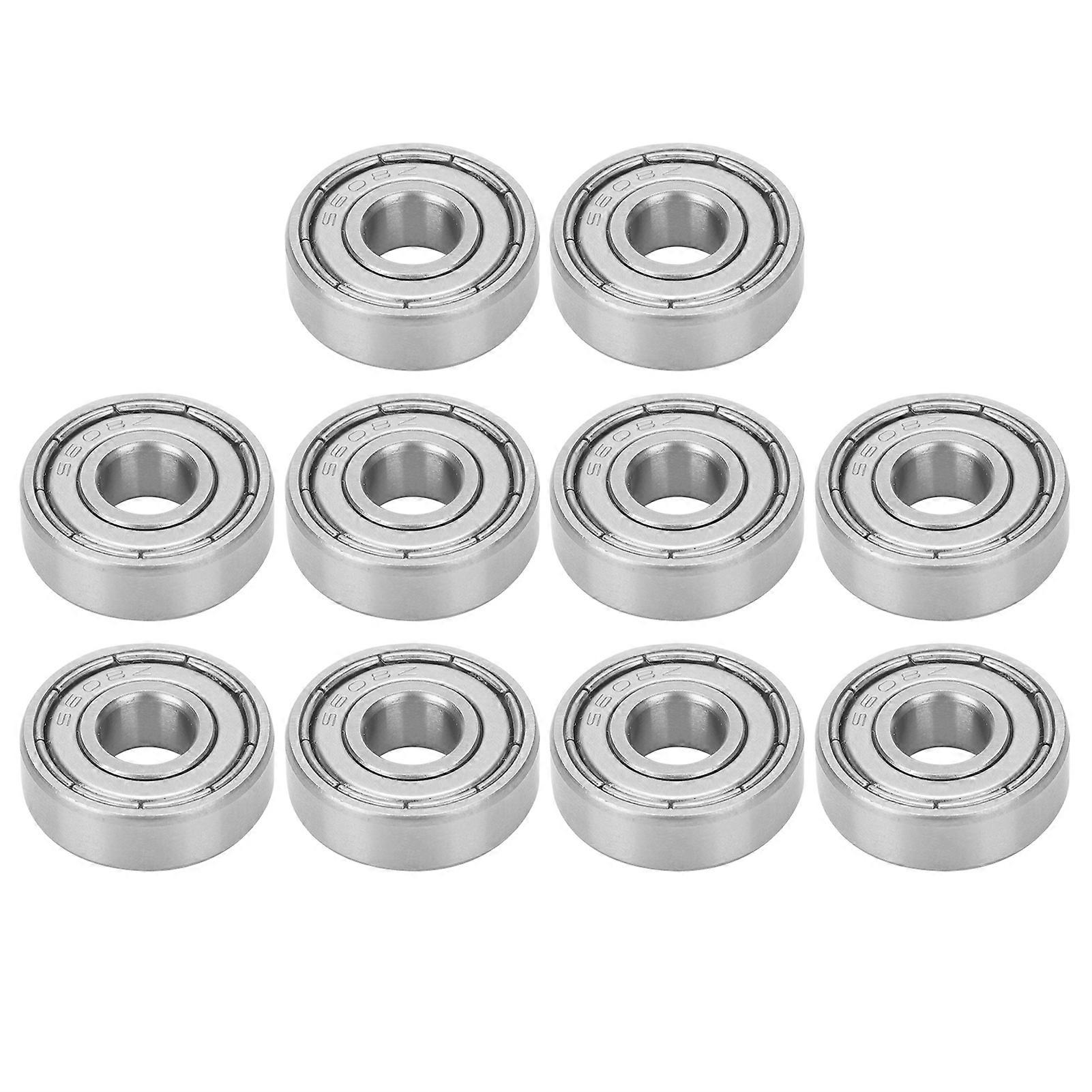 10 قطع S608Z 8x22x7mm محامل كروية من الفولاذ المقاوم للصدأ لأجزاء الزلاجات الدوارة الطويلة