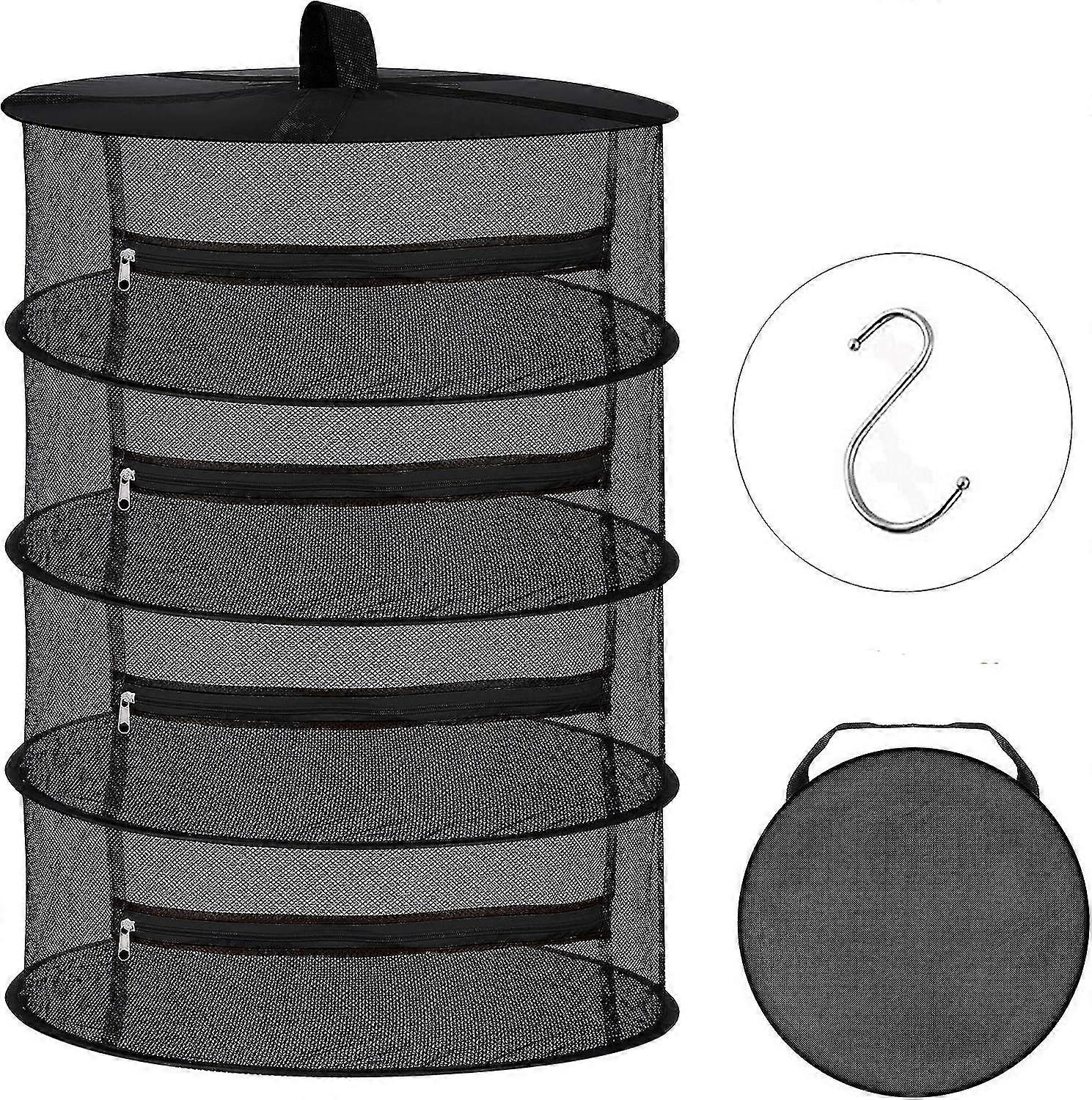 (4 Layers B) Hanging Mesh Net Dry Rack with Zipper