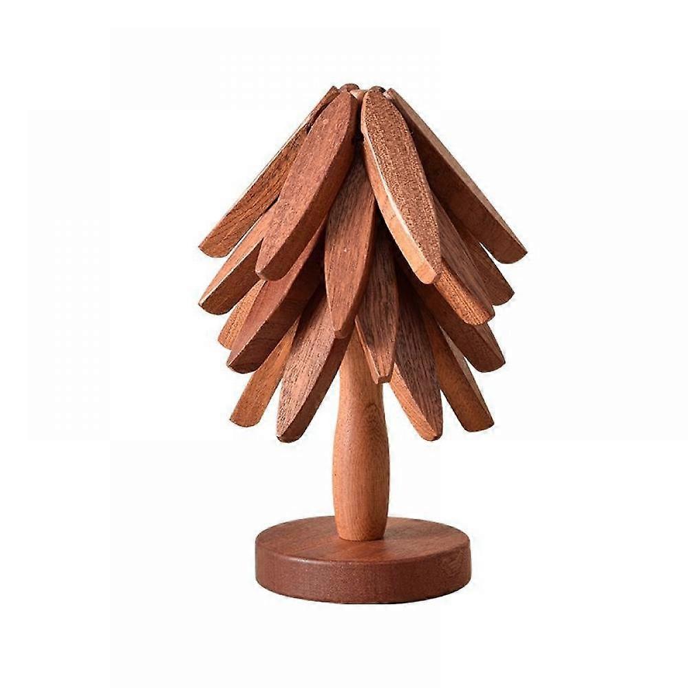 Trépied en bois pour plat chaud, ensemble de trépieds pour arbre, trépied pour plat chaud - 4 trépieds en bois 1 support