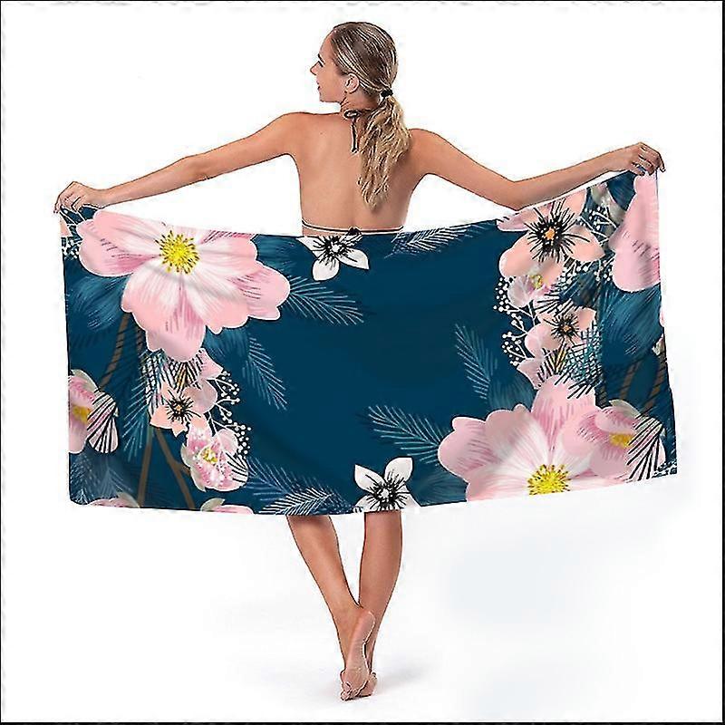 Flower Printed Larger Size Bath Towel
