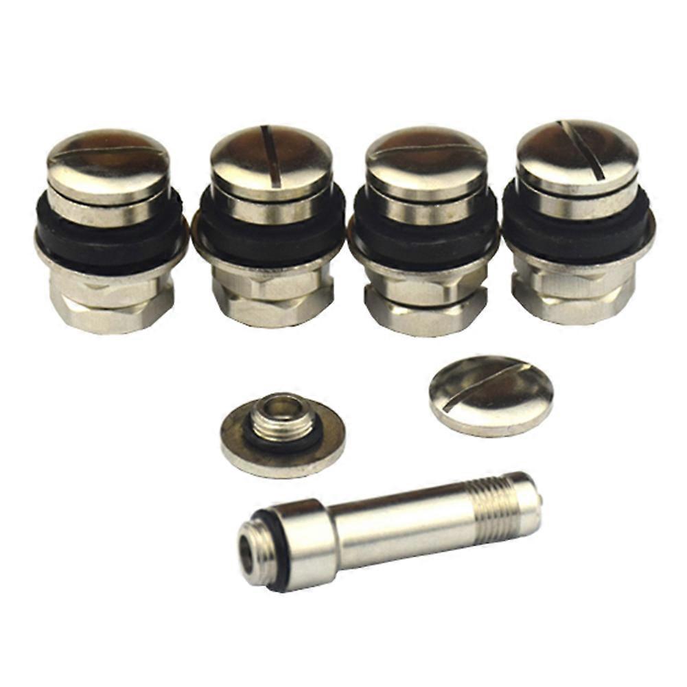 4pcs Flush Mount Chrome Tire Valve Stems Car Valve Stem Cap Kit Auto Accessories shry