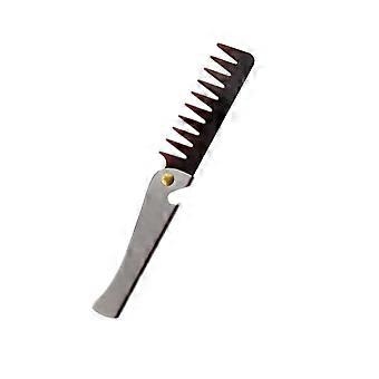 Herren Faltkamm Edelstahl Griff Faltkamm Tragbarer Haarkamm Faltkamm Für Haarstyling Für Schönheitssalon und Heimgebrauch1pcs-silber
