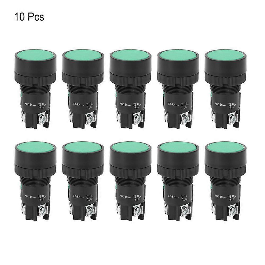 10 Pcs Push Button Xb2-eh Serial Control Switch 660v 10a Self-lock Buttongreen Xb2-eh135