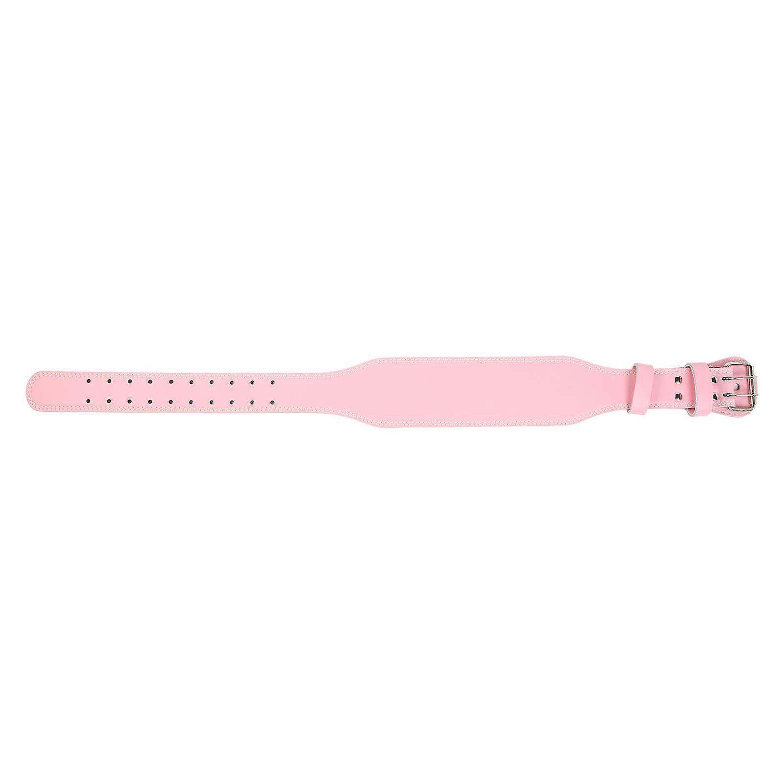 ספורט חגורת הרמת משקולות נושם עור פרה חגורת הגנה על מותניים חגורת תמיכה מותניים ורודה לסקוואט כושר