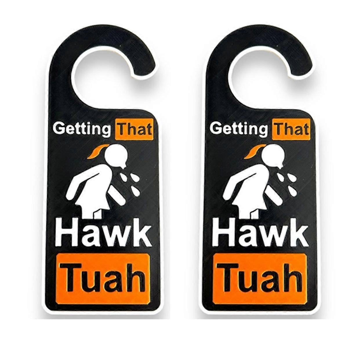 2 stuks Hawk Tuah deur hanger grappige deurknop hanger GettingThat Hawk Tush
