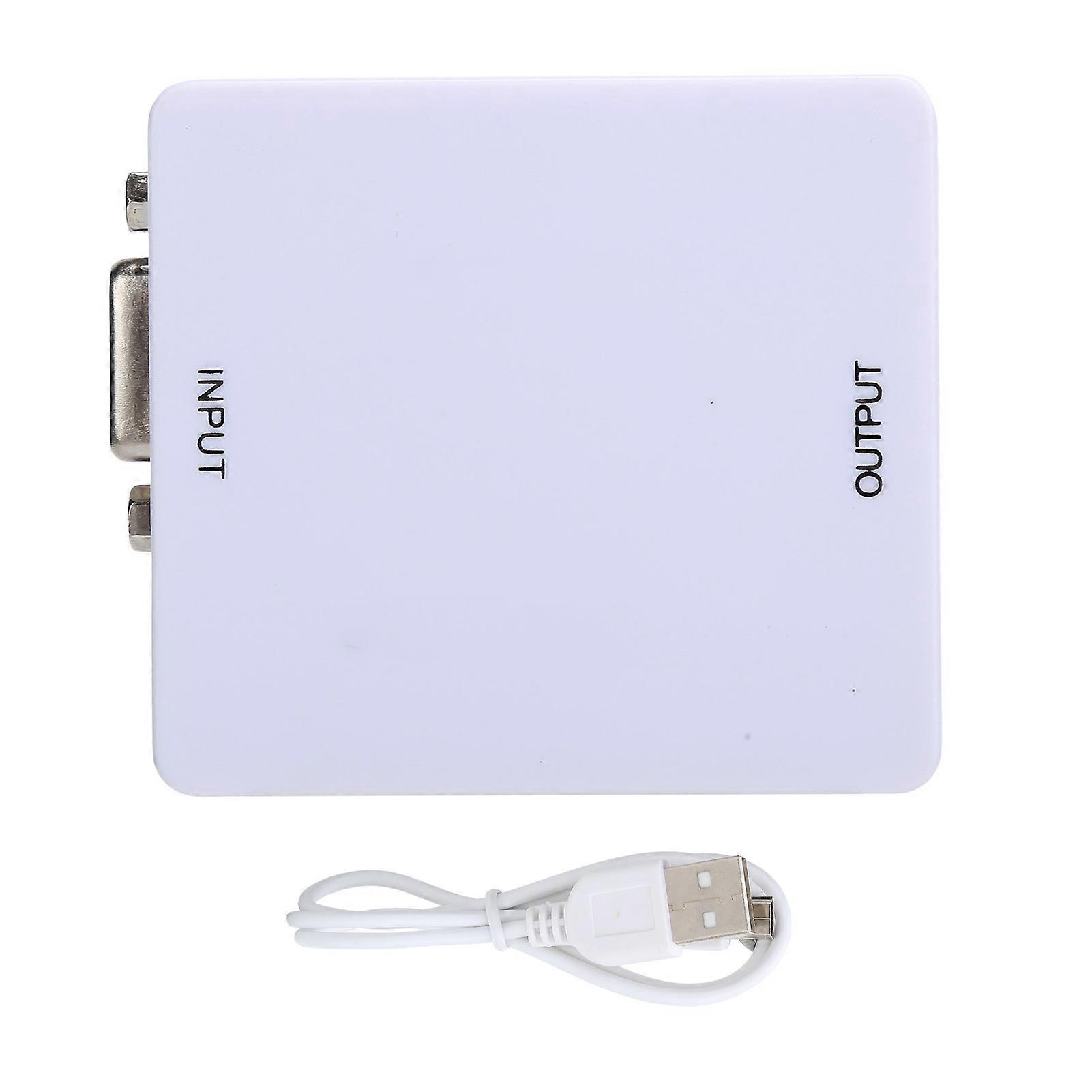 VGA to High Definition Multimedia Interface Converter Mini HD 1080P Conversion Box AdapterWhite