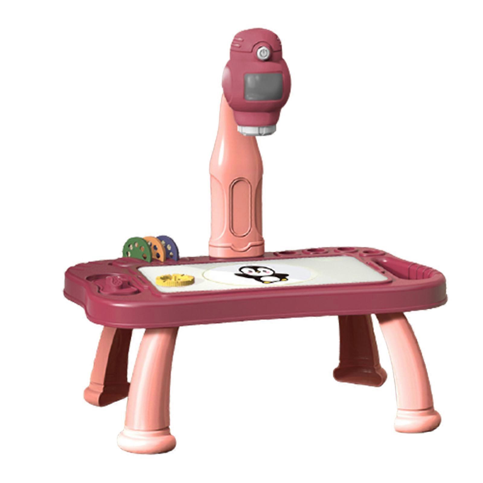 Kids Drawing Desk with Projector Educational Toy with 48 Copy Pattern Detachable Projection Painting Table for Child New