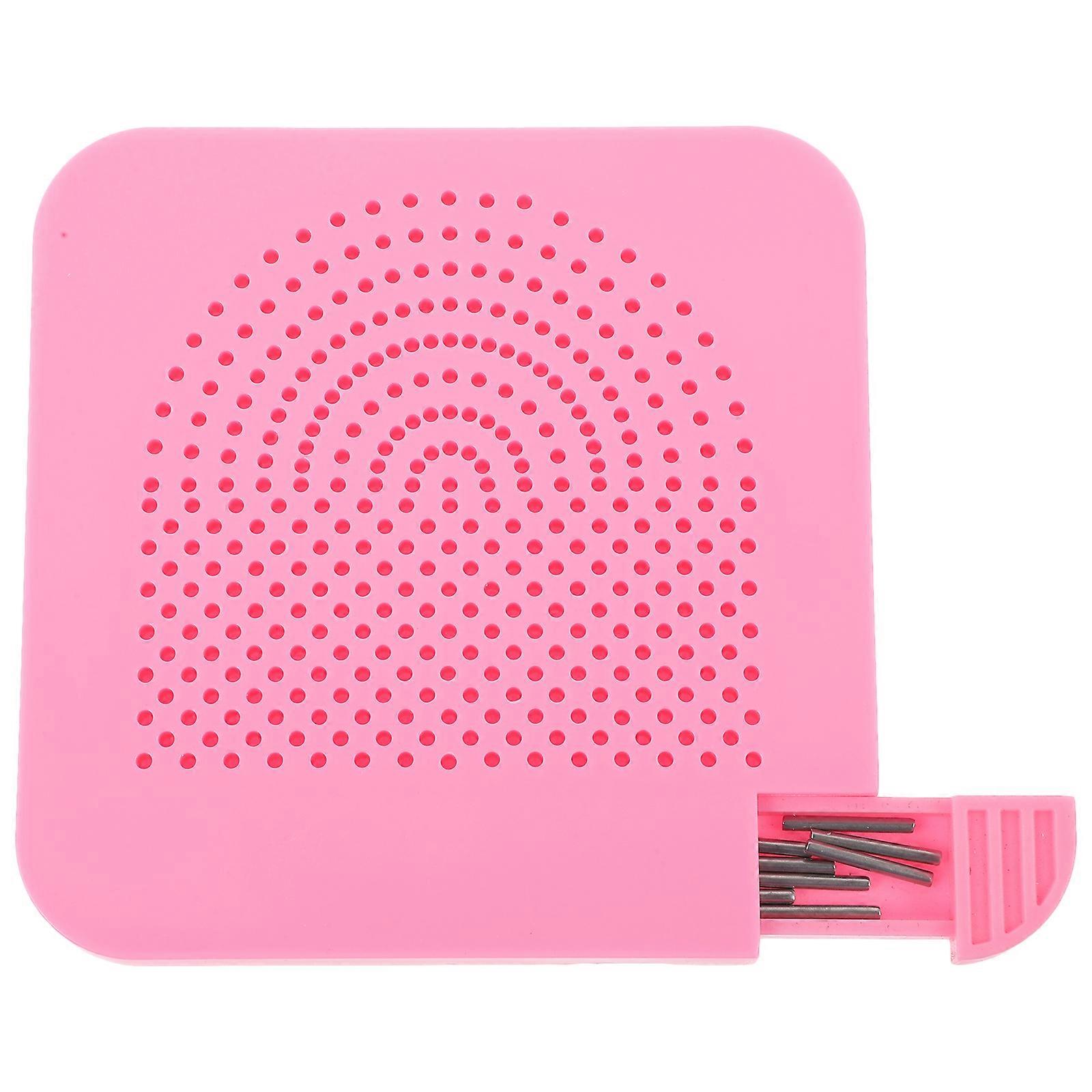 Quilling Board with Storage for Paper Crafting Winder Roll Square Craft DIY Tool (Pink)