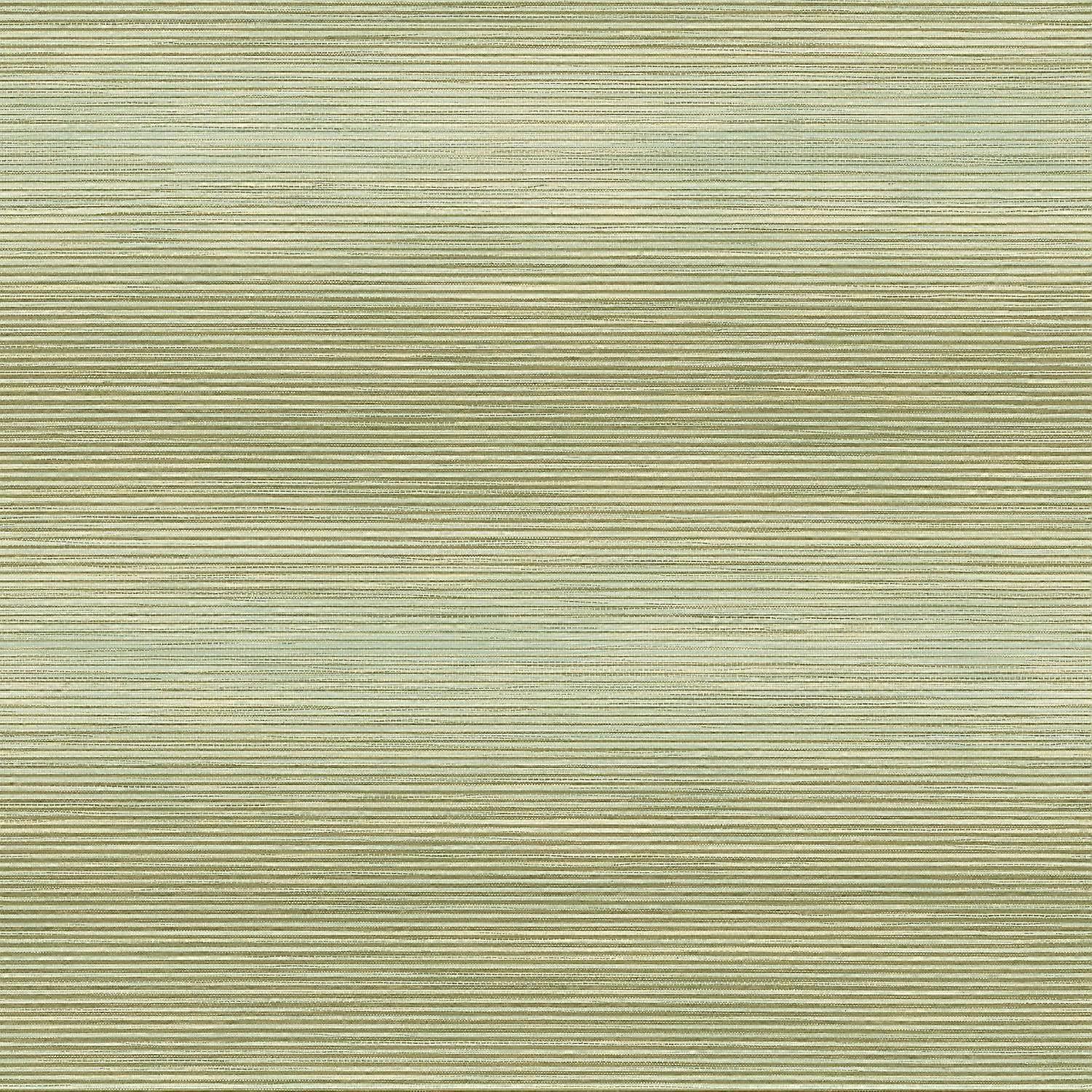Wallquest Horizontal Green Brown Striped Wallpaper