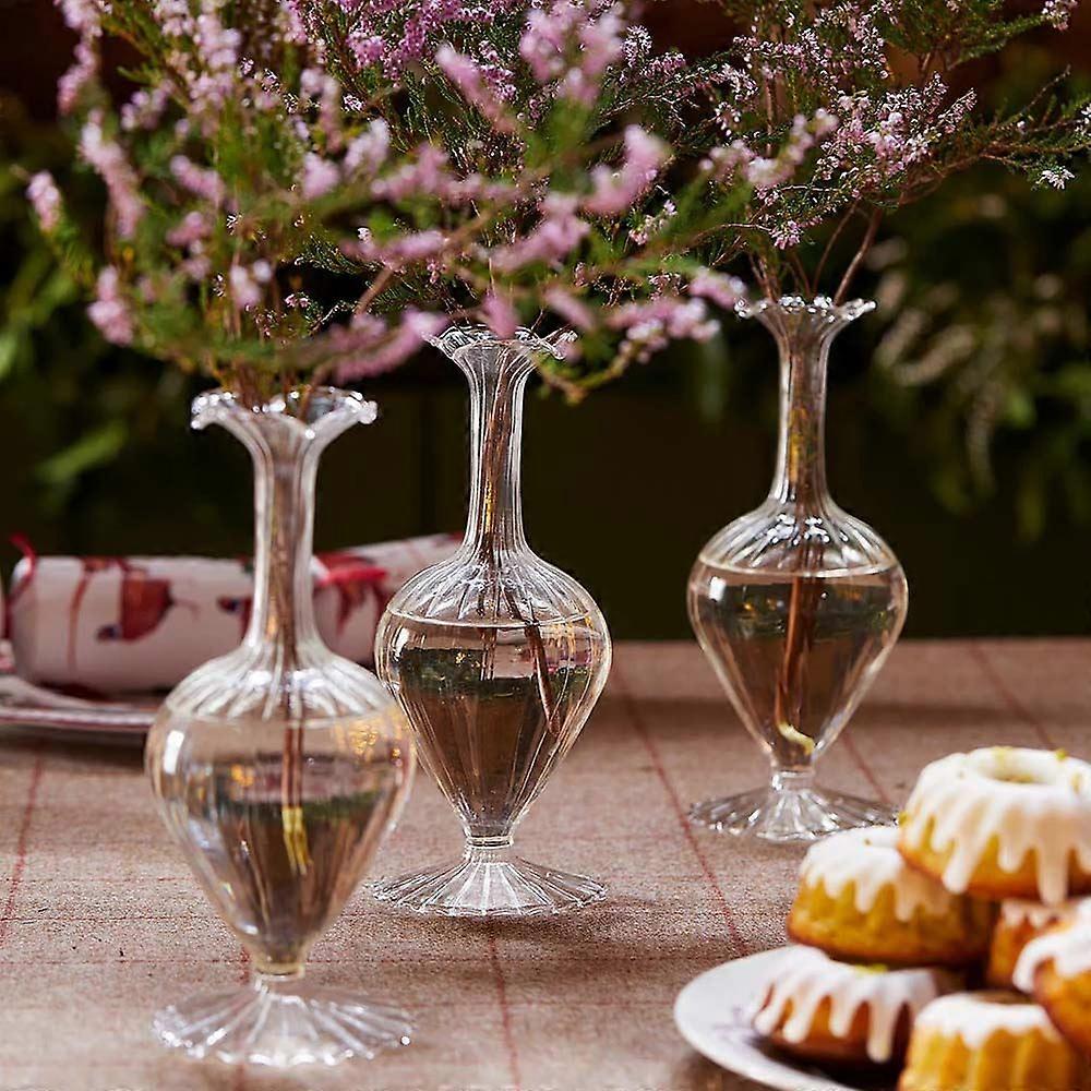 Glass Bud vas, rustikt bröllop | Ribbad, Bud, Torkade, Blommor, Mittpunkt, Bröllop