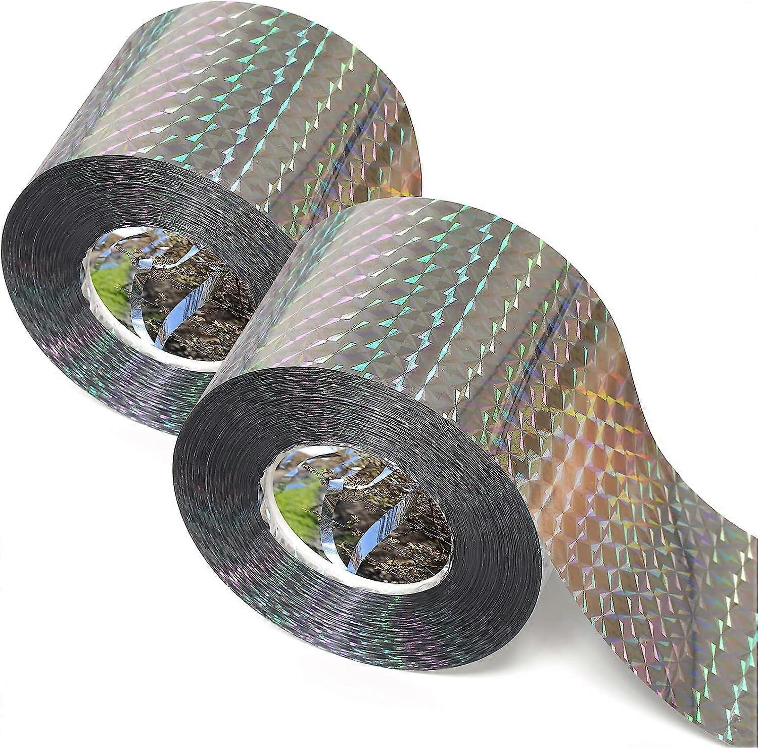 Bird Scare Tape(700FT),Reflective Tape Keep Birds Away Outdoor,Double Side Bird Flash Tape, Scare Geese, Pigeon, Duck, Woodpecker