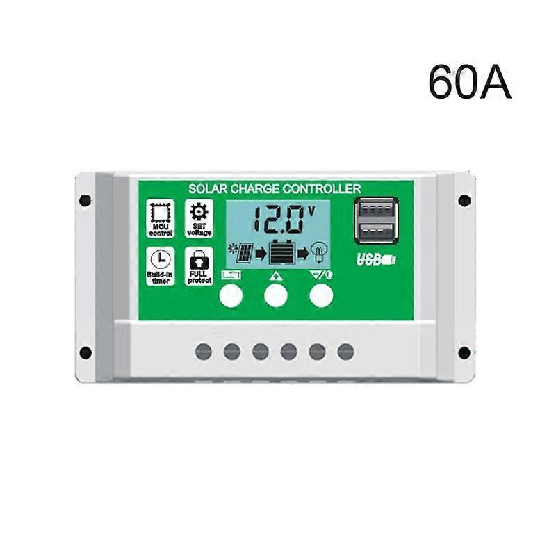 10A~60A Solar Charge Controller Solar Panel Regulator for Renewable Energy