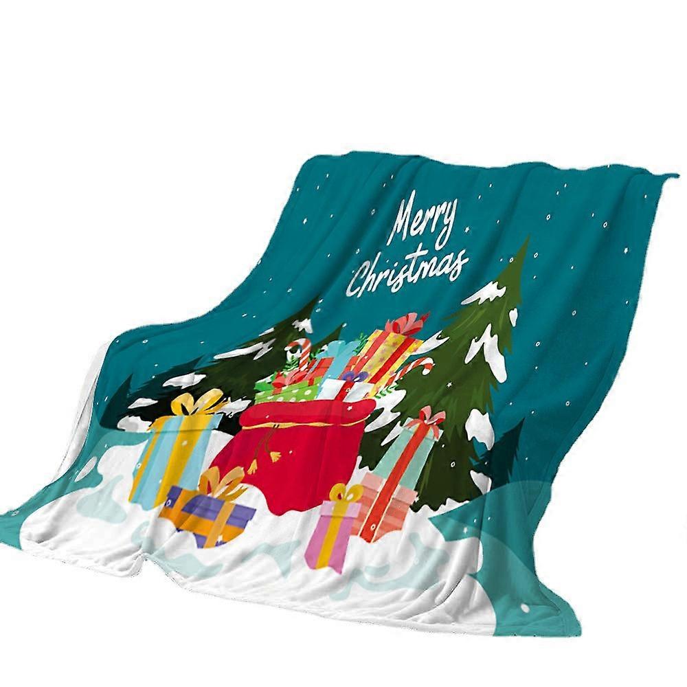 Christmas Double-sided Flannel Blanket Printing Production Air Conditioning Blanket