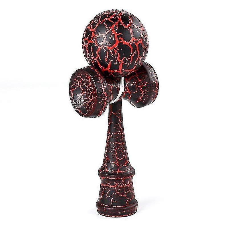 Czerwony W Regularnej Kendama Ball Na Świeżym Powietrzu Umiejętne Żonglowanie