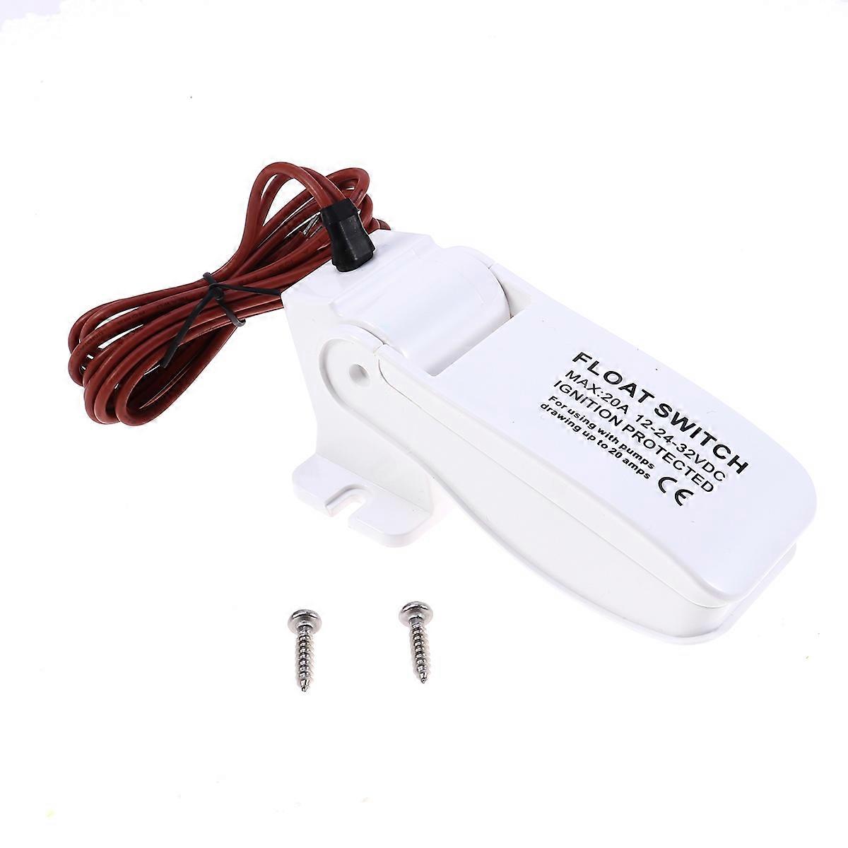 12V Automatic Electric Boat Machine Bilge Pump Float Water Level Controller Flow Sensor Float A05-202001 White