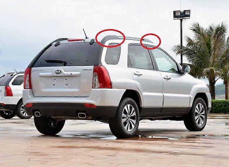 1pcsルーフラゲッジラックガード中国KIA SPORTAGE SUV自動車モーターパーツ用ブラックカラーplasitcカバー