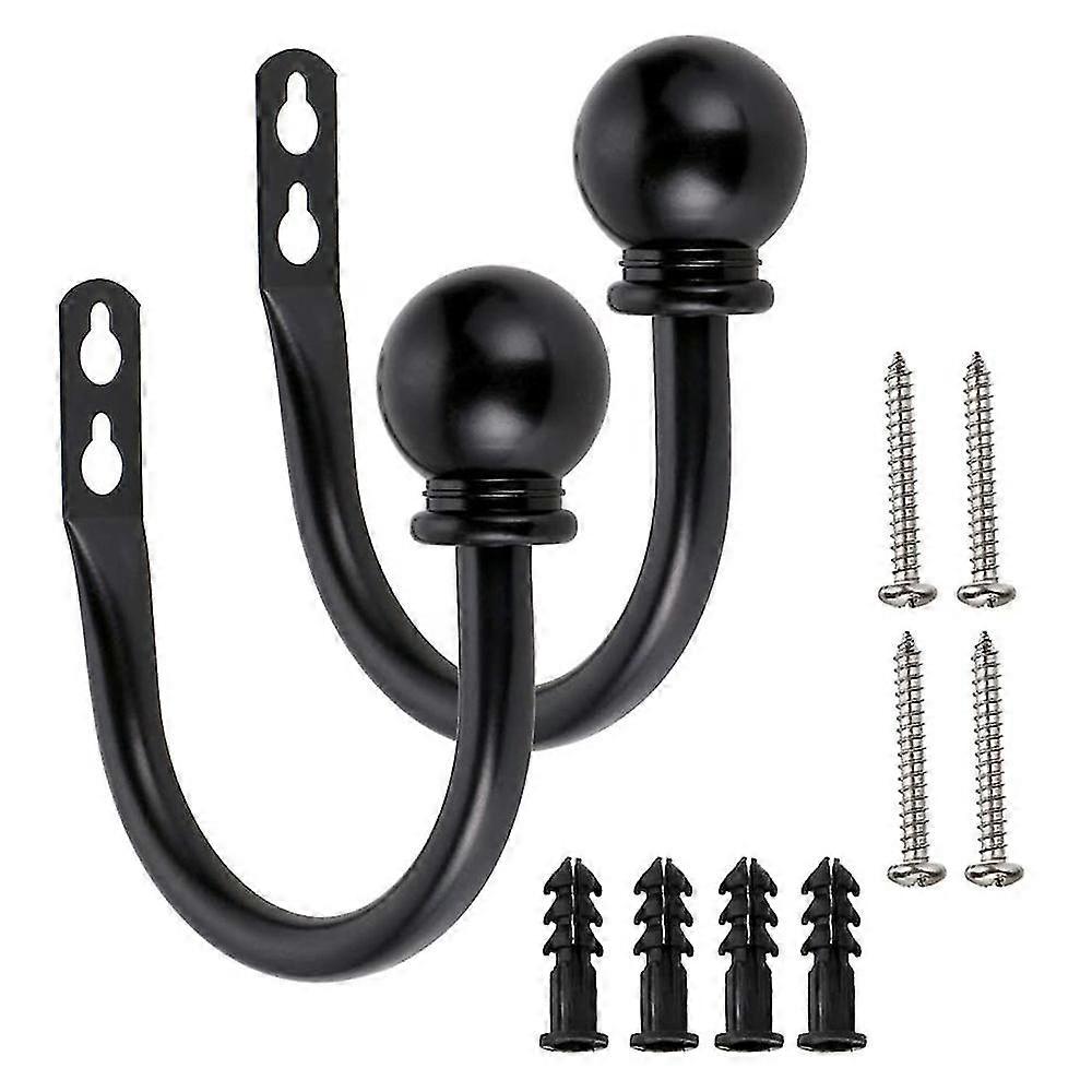Round Finials Curtain Holdbacks,decorative Curtain Hooks Wall Mounted