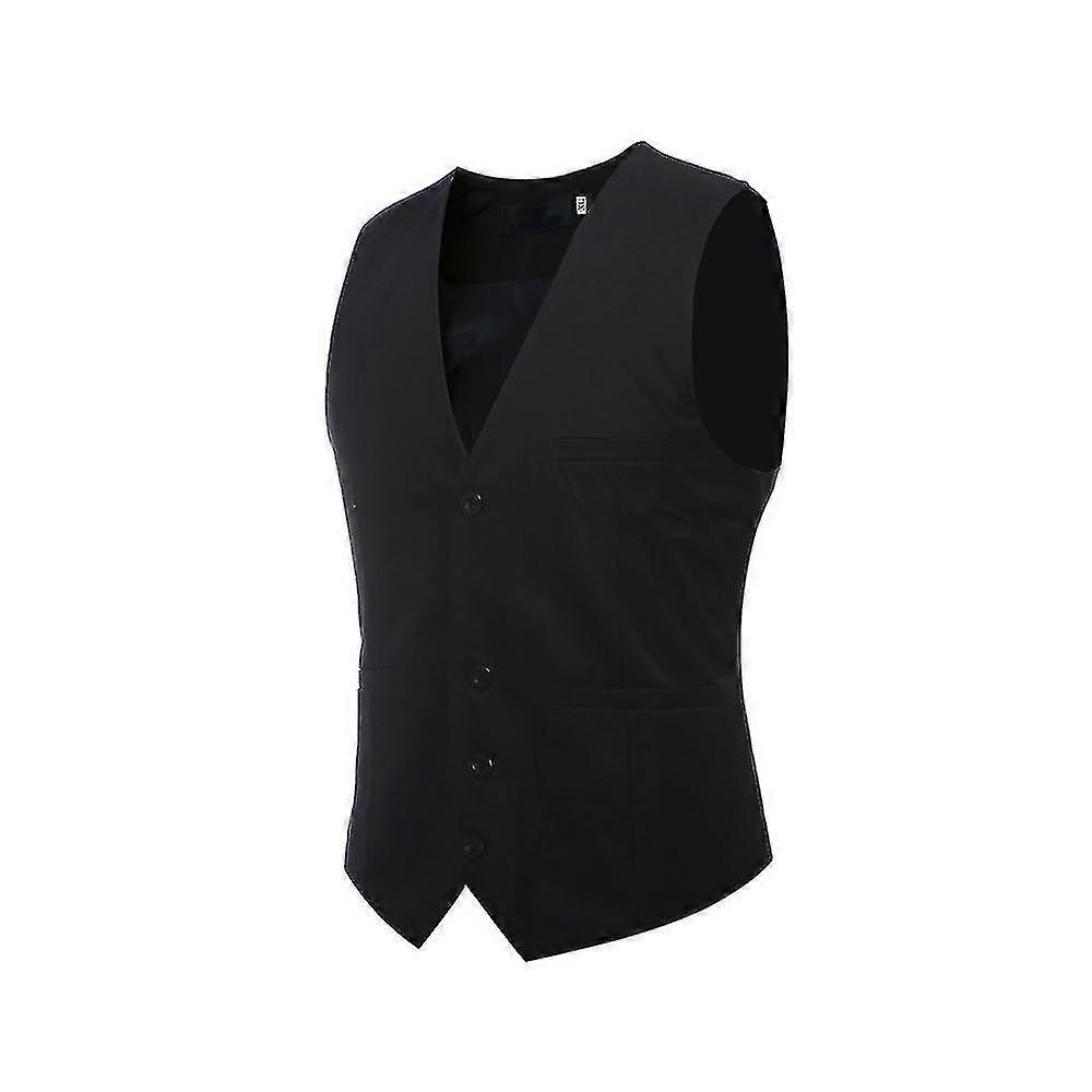 Men's V-neck Suit Vest Cotton Slim Four Seasons Vest