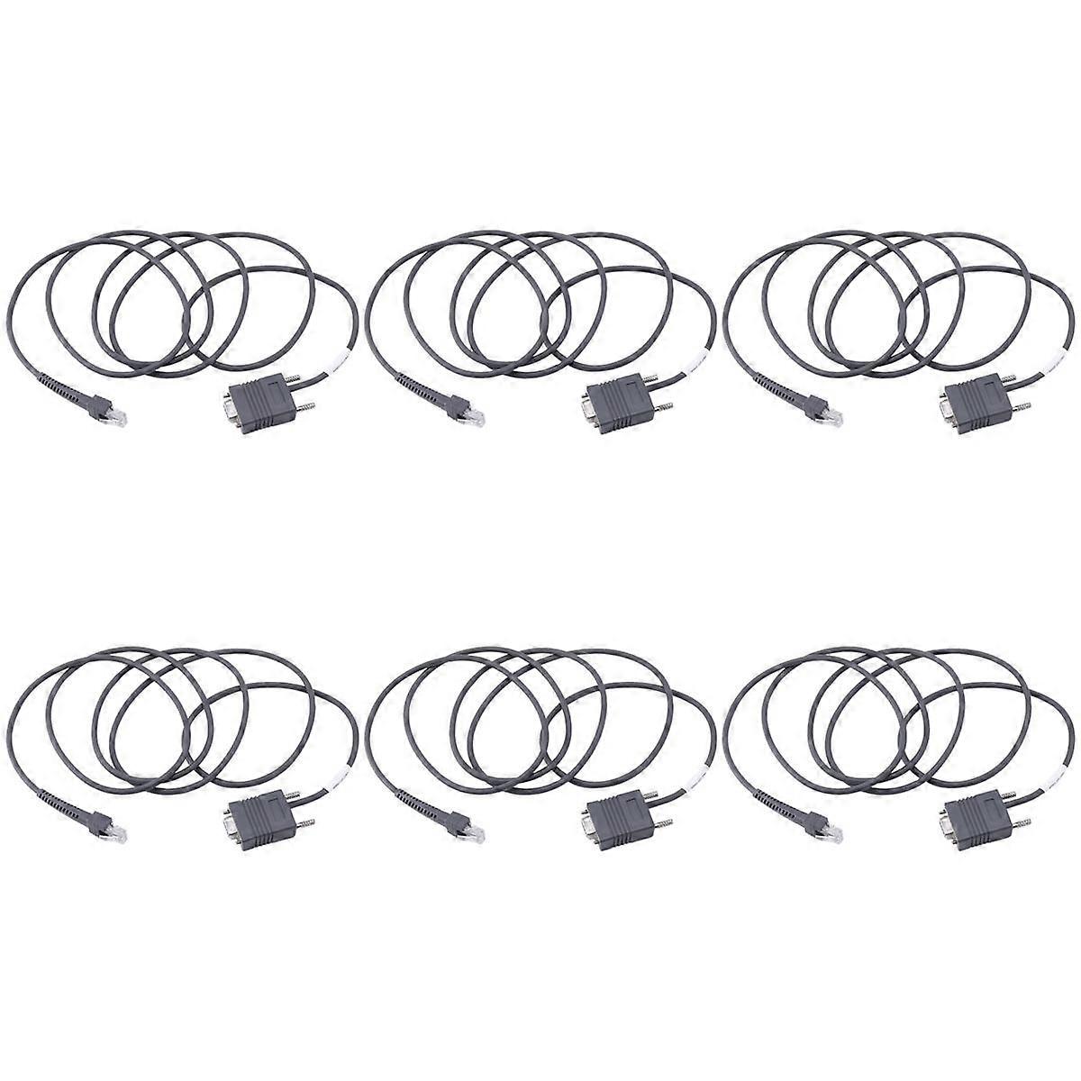 6X LS2208 RS232 Cavo seriale CBA-R01-S07PAR Scanner di codici a barre LS2208 6.5 piedi