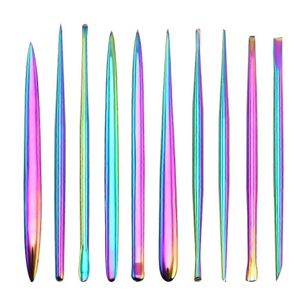 Rustfritt stål Farget Soft Pottery Clay Sculpture Tool Clay preging Tool DIY Polymer Clay Model