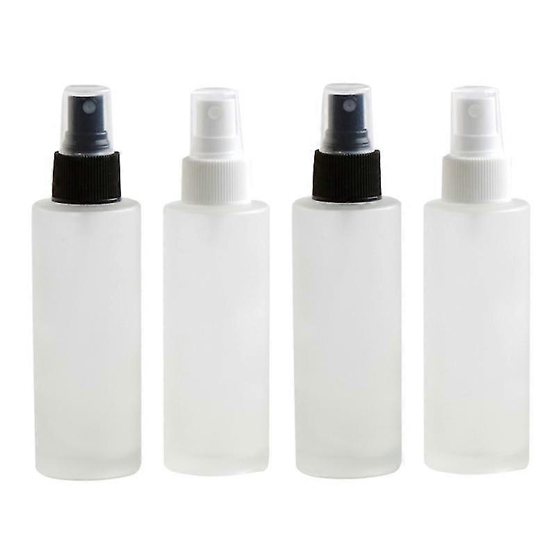 4pcs 100ml frosted empty plastic spray bottles travel atomizer portable refillable cosmetic containers for travel (mixed color)