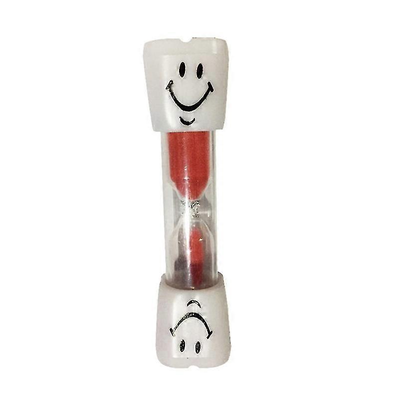 Cartoon Smiling Face Style 3 Minutes Hourglass Sandglass Sand Clock Timer (Red)