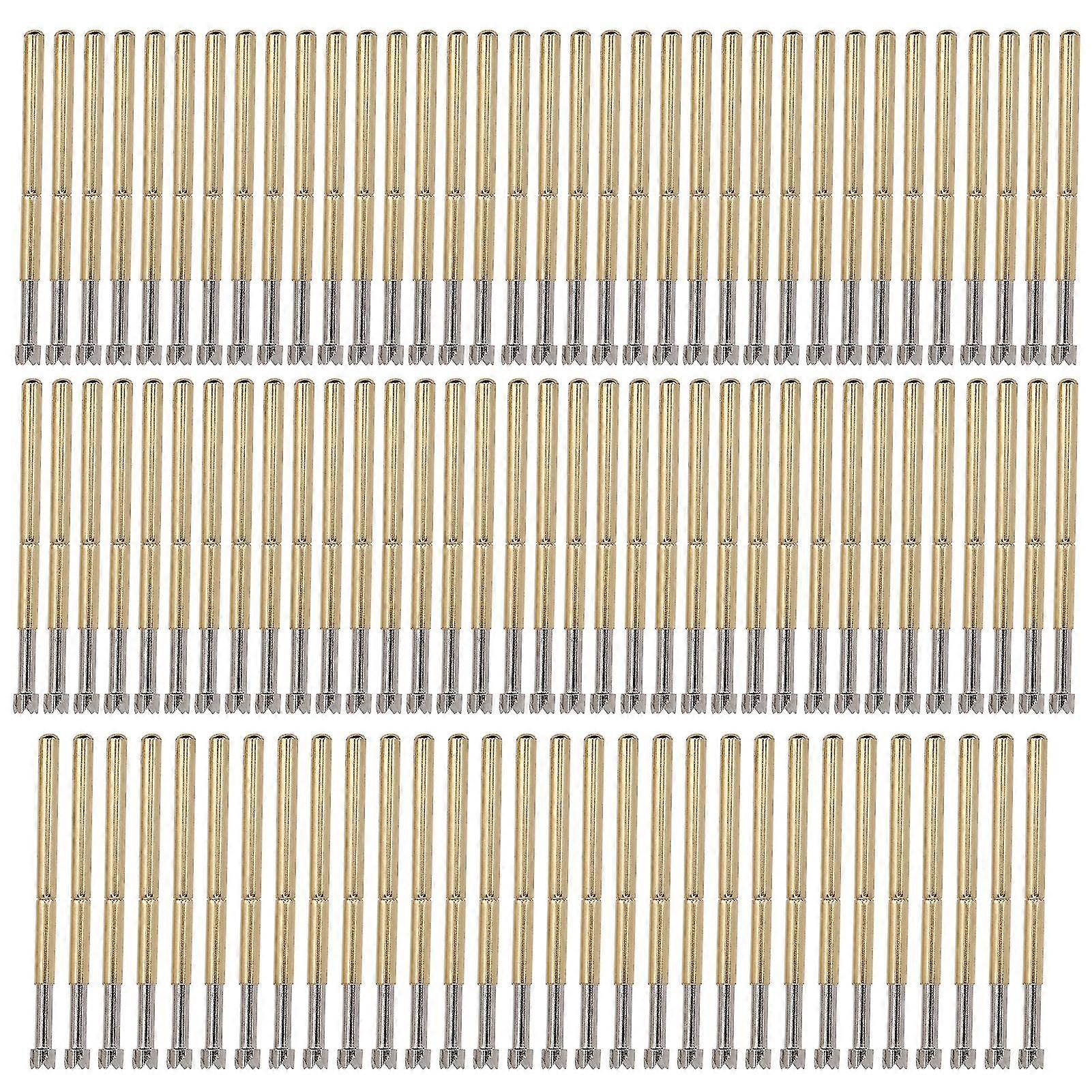 100Pcs 2mm Spring Probe Testing Contact Pins with 4 Claws - P125?Q Hardware Tool