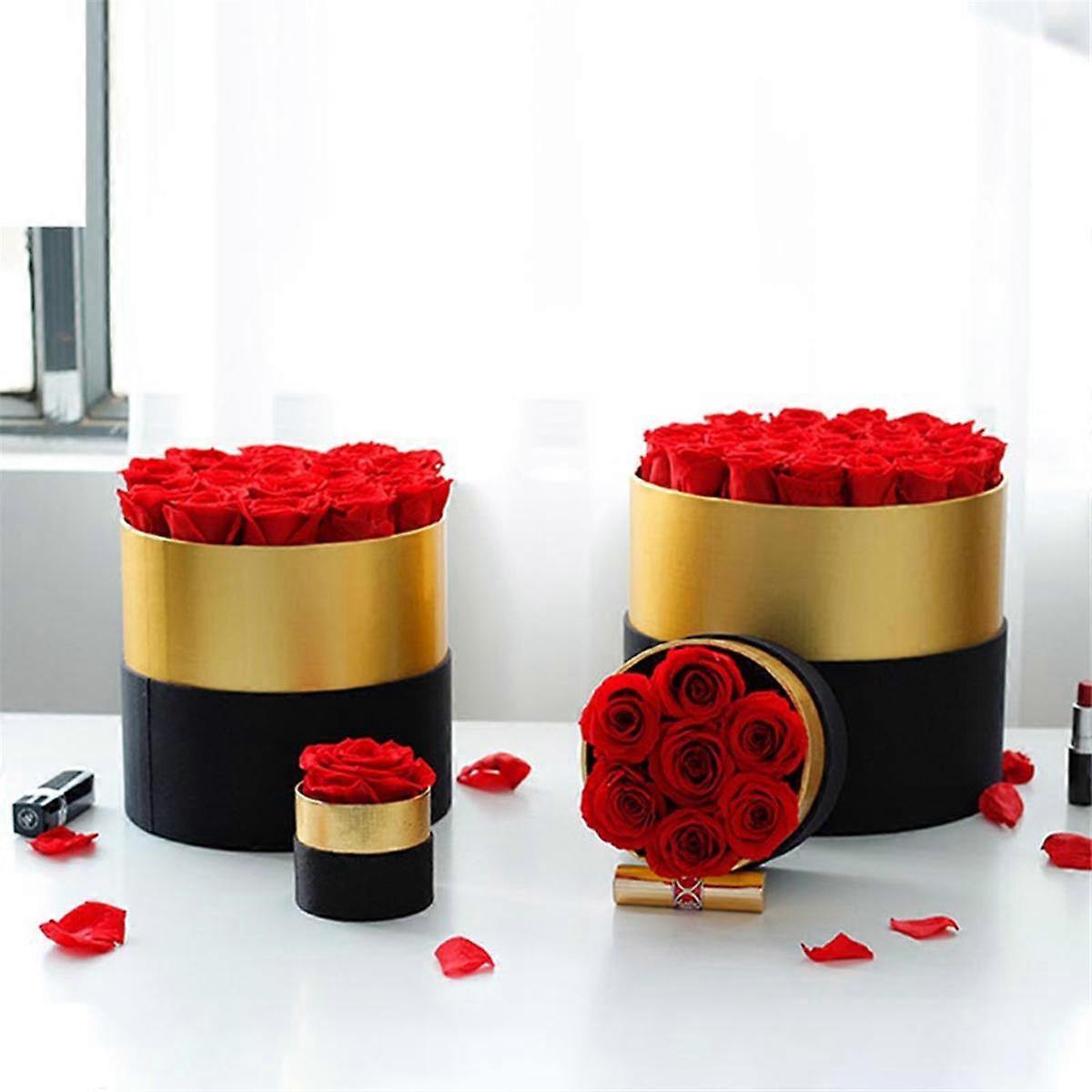 Romantic Level A Eternal Rose in Box Gifts Wife Real Rose Preserved Flower Gift Set Home Decor Vale