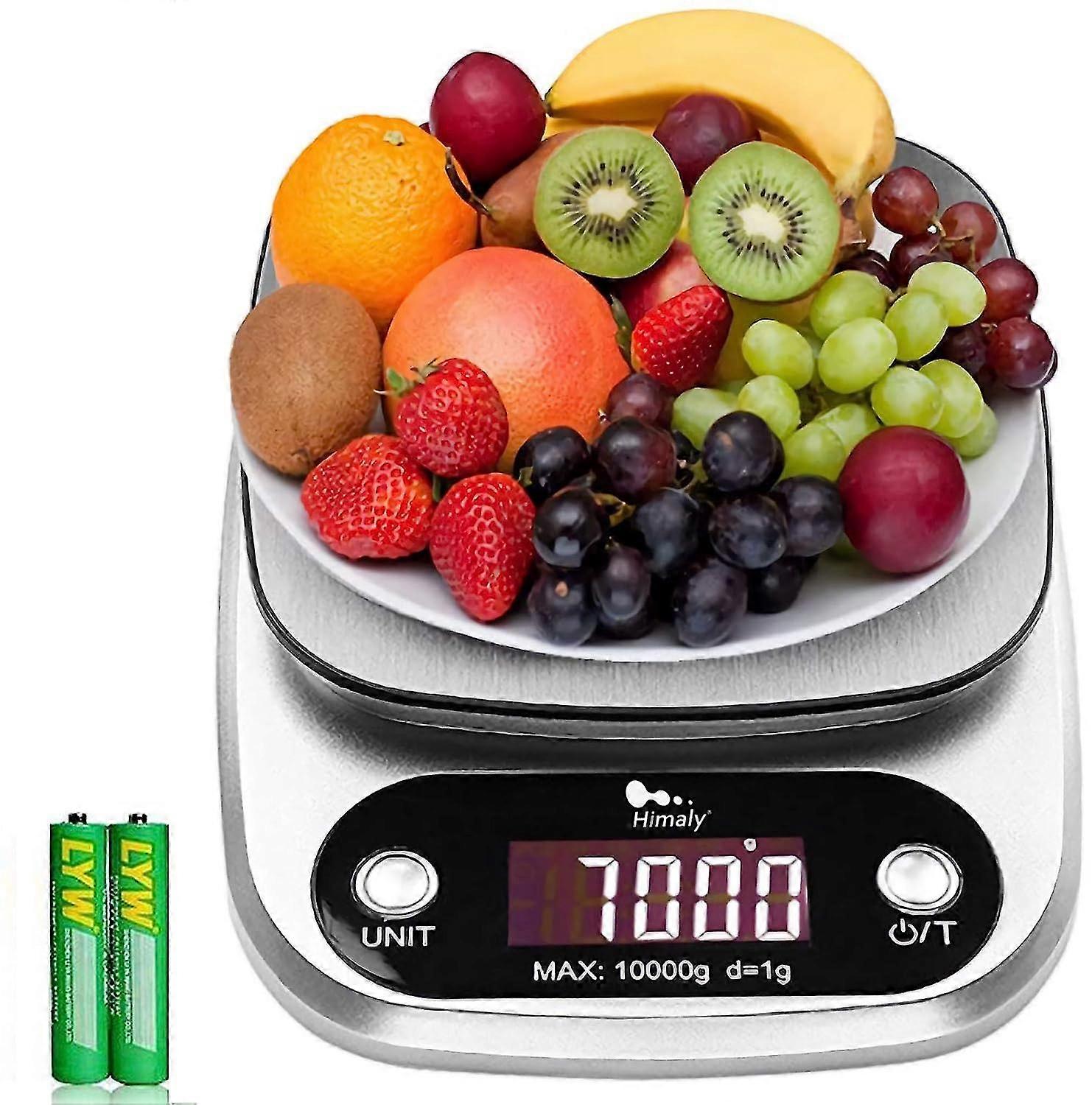 Digital Kitchen Scale - From 1 G To 10 Kg - Stainless Steel - High Precision - With Lcd Display