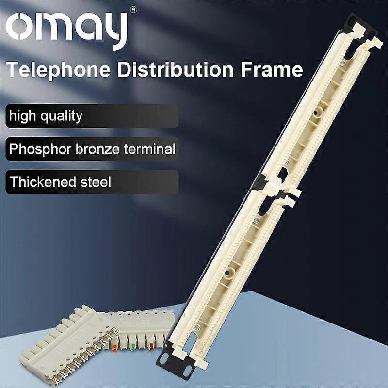 19&quot; Cabinet Rack 100pairs Telephone Module 110 Distribution Frame RJ11 Voice 4C 2C Cable 110 Telephone Patch Panel