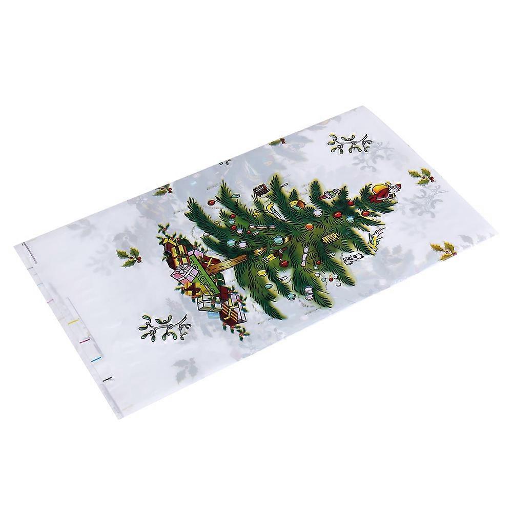 Christmas PVC Disposable Tablecloth Xmas Kitchen Table Protector Christmas Tree