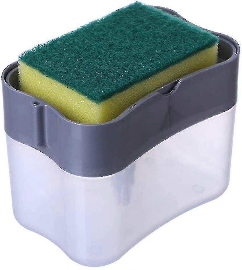 2 In 1 Soap Dispenser, Soap Pump Dispenser, Plastic Hand Pump Dispenser With Sponge Holder
