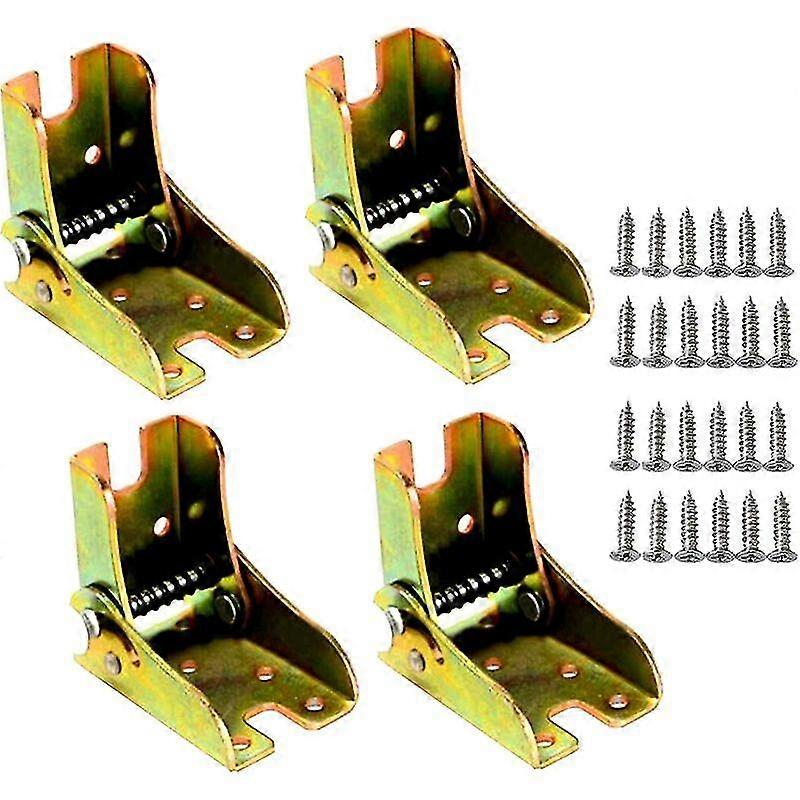 Folding Table Hinges, Leg Extensions, For Folding Table Legs, Folding Tables, Invisible Accessories For Kitchen Folding Tables-4 Pieces - Gold