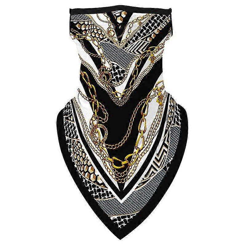 Printed Face Mask Sunshade Triangular Scarf Practical Neck Scarf Dustproof Neckerchief Assorted Color (bxhe027)