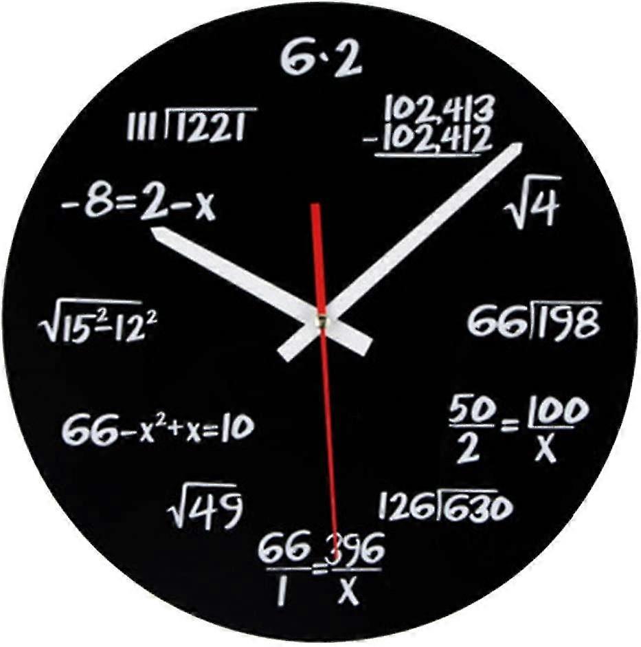 Math Clock, Novel Wall Clock Unique Wall Clock Math Formula Clock Simple Math Equations