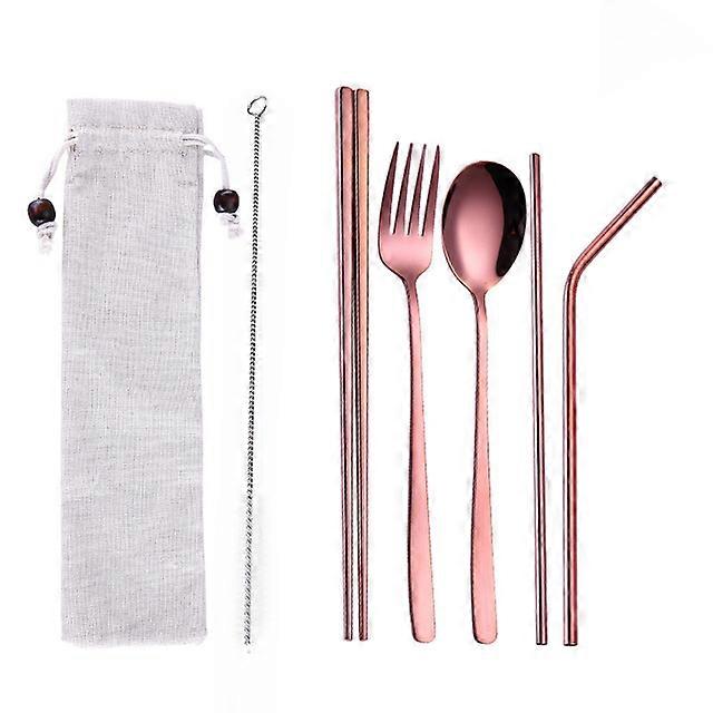 Portable Chopsticks Spoon Straws Dinnerware Set