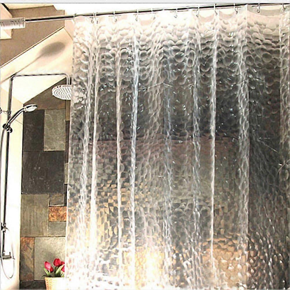 3D Cube Water Mildew Proof Water Proof Shower Curtain