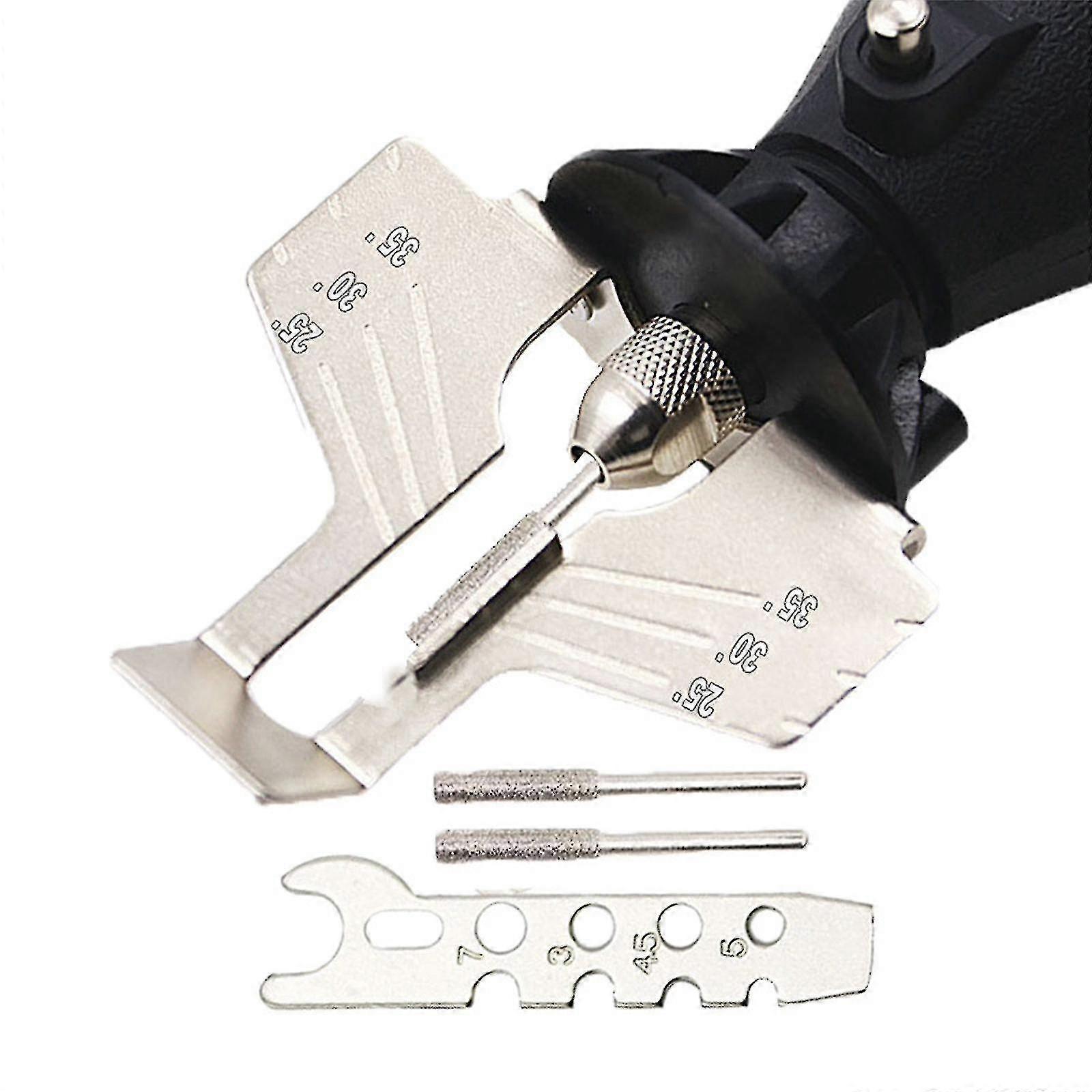Chainsaw Sharpener Electric Grinder Chain Saw Grinder File Tool Attachment Us1pcssilver