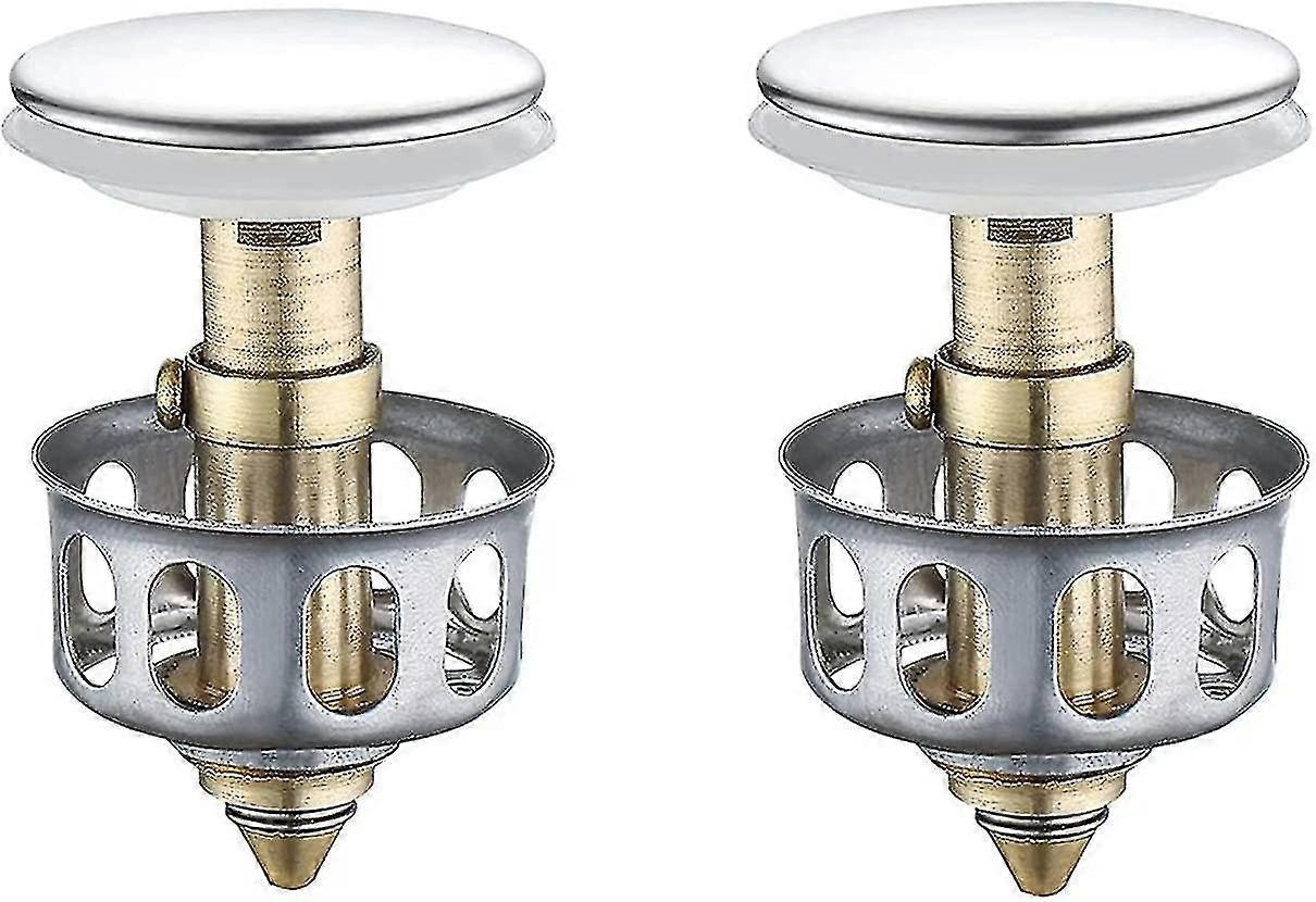2 Pack Pop Up Sink Drain Plug With Basket