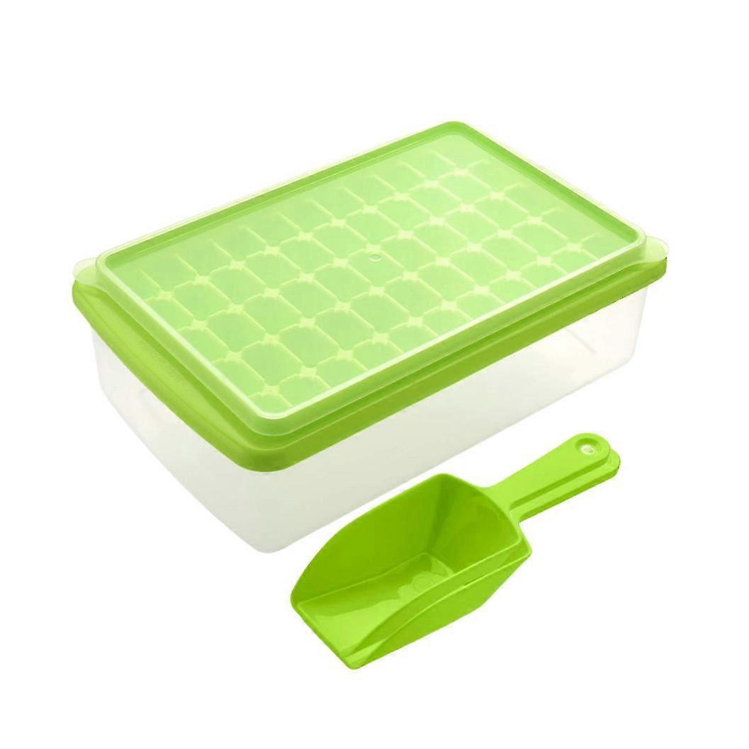 Ice-cube Tray With Lid And Bin, 55 Nuggets Ice Tray For Freezer, Comes With Ice Container, Scoop An